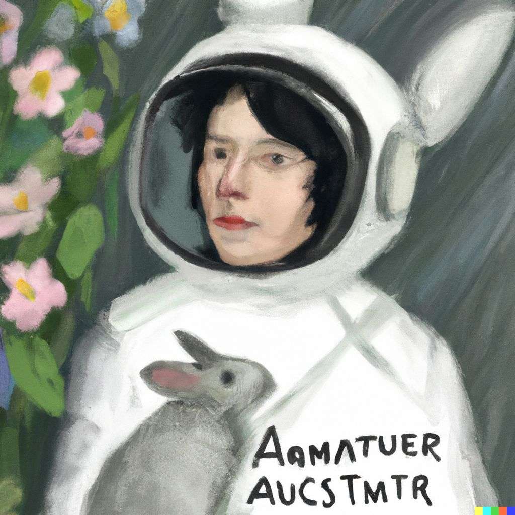 an astronaut, by Beatrix Potter